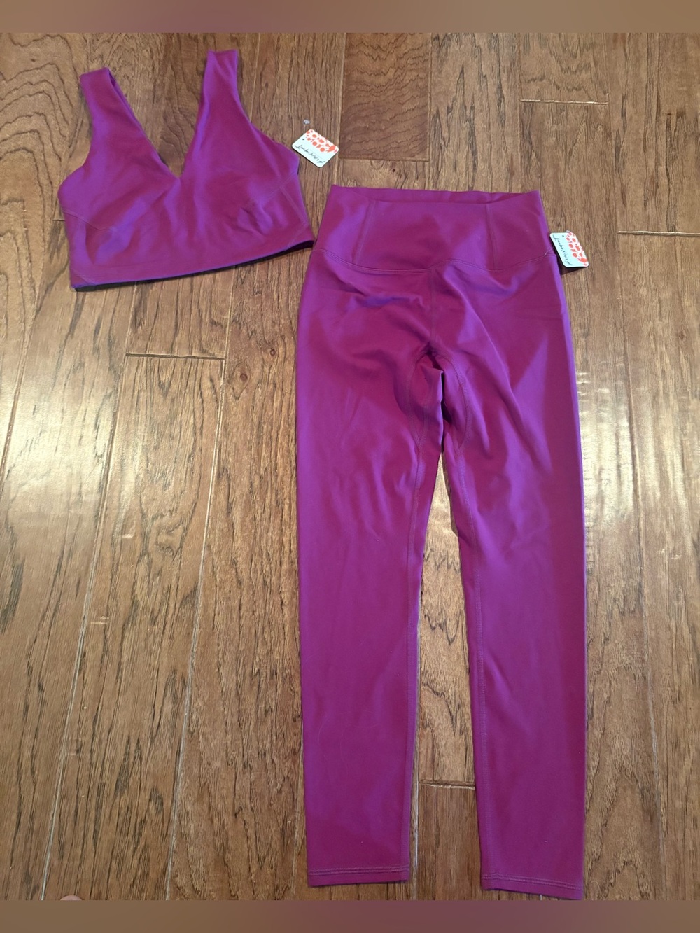 FP Movement Never Better Set Sports Bra Leggings Deep Mulberry Brand New Size S